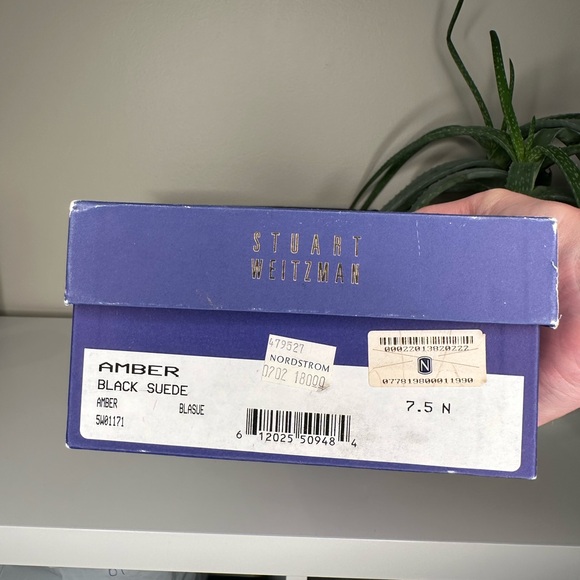 Stuart Weitzman Amber Black Suede Booties | Size 7.5 N | Made in Spain - Picture 11 of 14